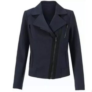 CAbi Moto jacket! NWT!!! Classic navy zip jacket.